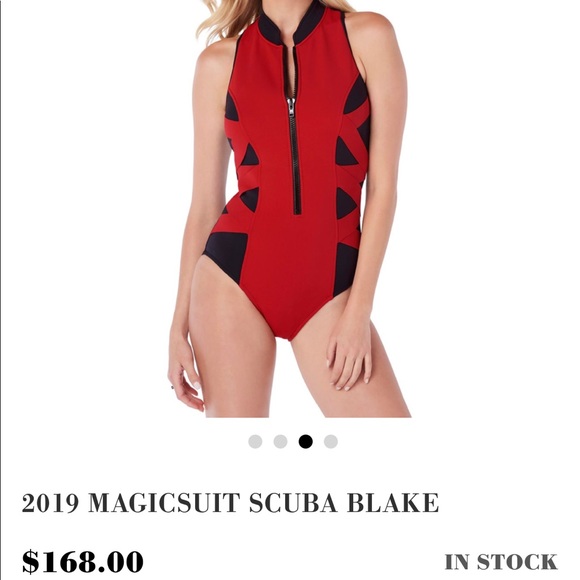 Magicsuit Swim Magicsuit Black Scuba With Zipper One Piece Poshmark